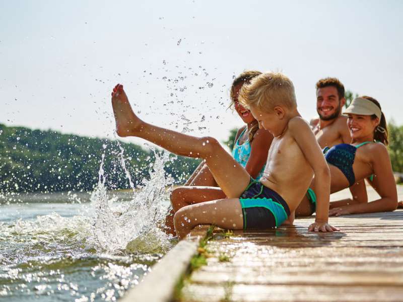 Vacanze in famiglia sul lago di Garda  in Campeggio