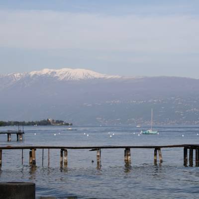 See the snow on Monte Baldo !